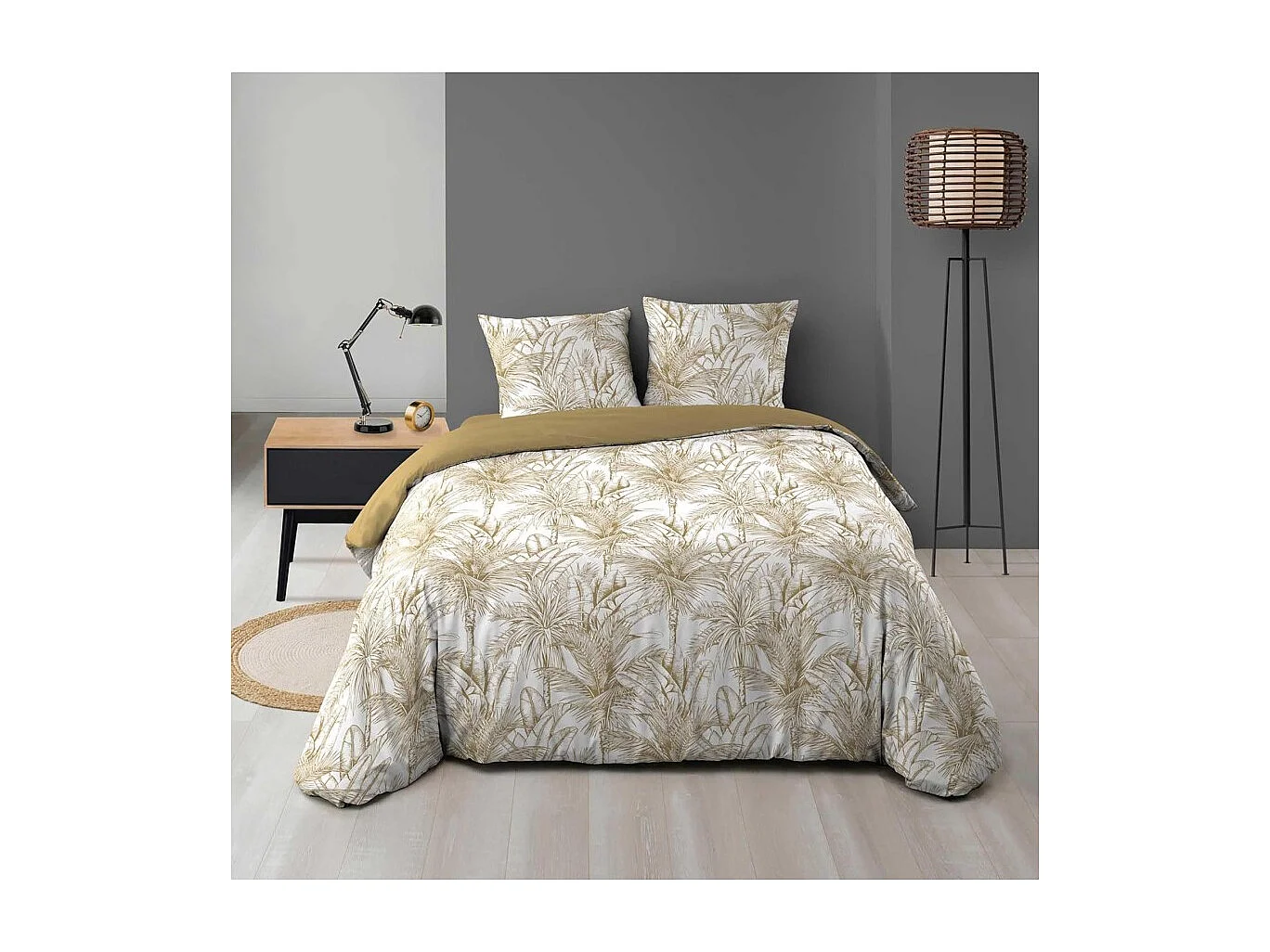 Parure de Lit 3 Pièces "Dune" 240x220cm Naturel