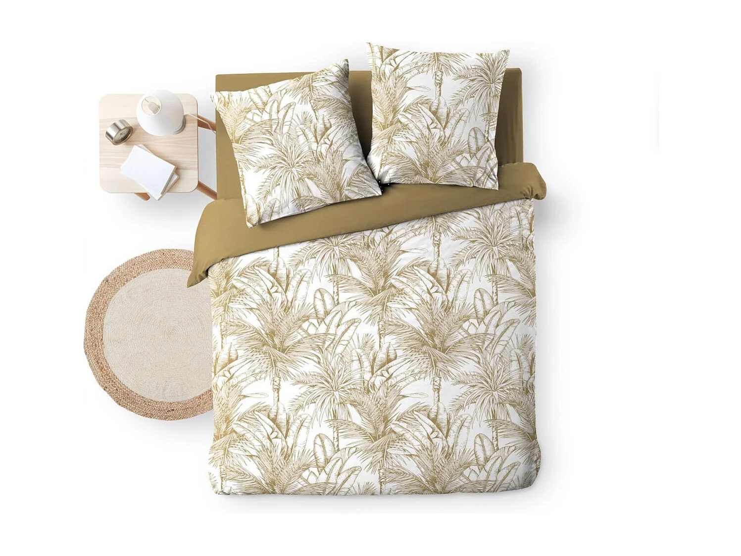 Parure de Lit 3 Pièces "Dune" 240x220cm Naturel