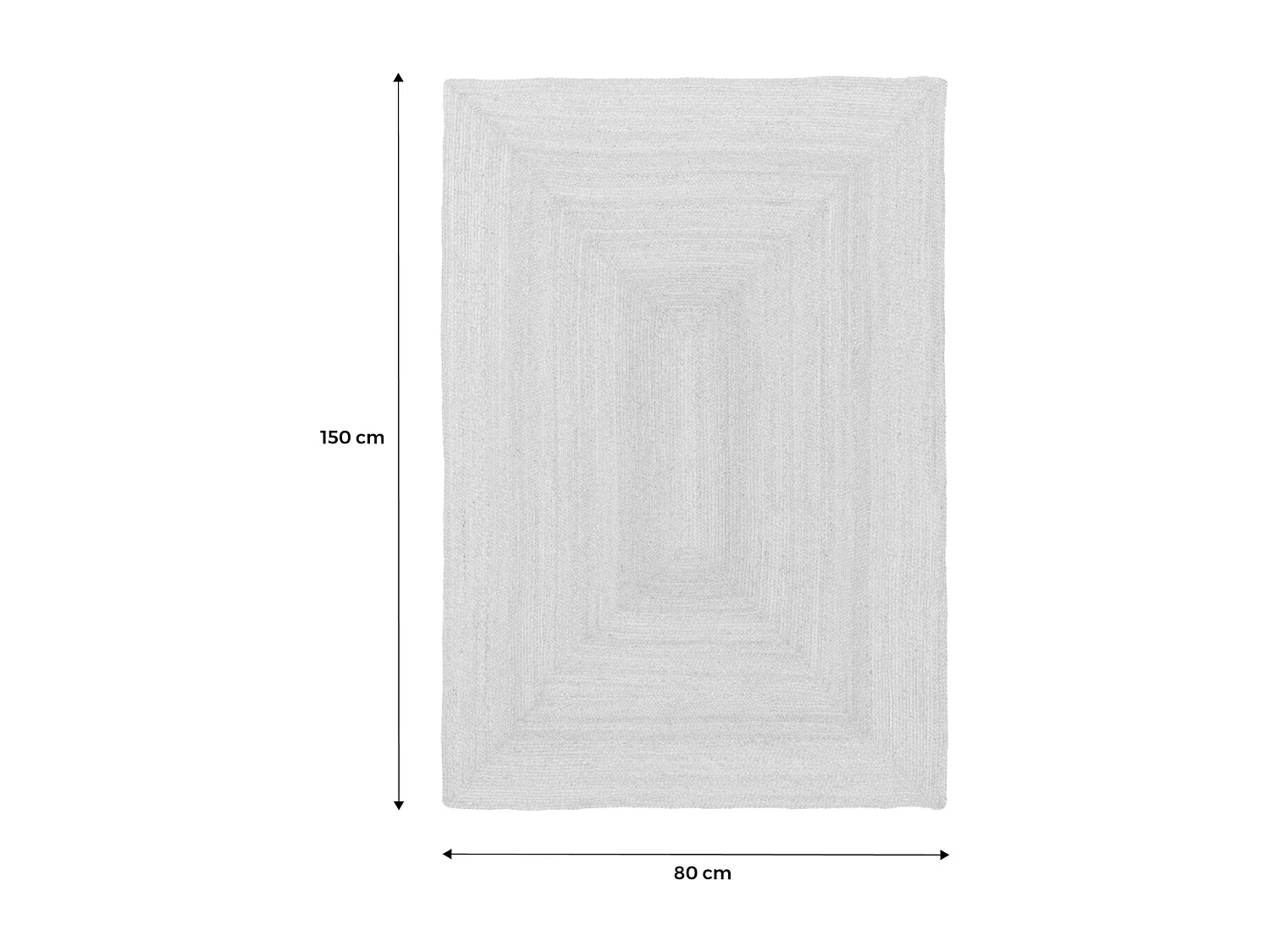 Tapis intérieur PADMA rectangulaire jute. naturel. différentes tailles. tissé plat