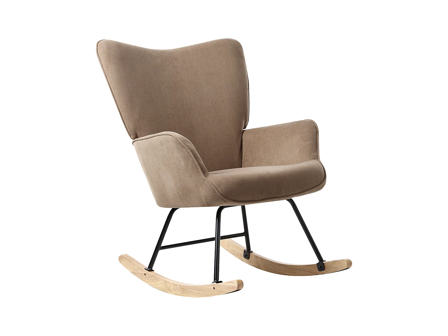 Fauteuil à bascule ARSET Velours côtelé Taupe
