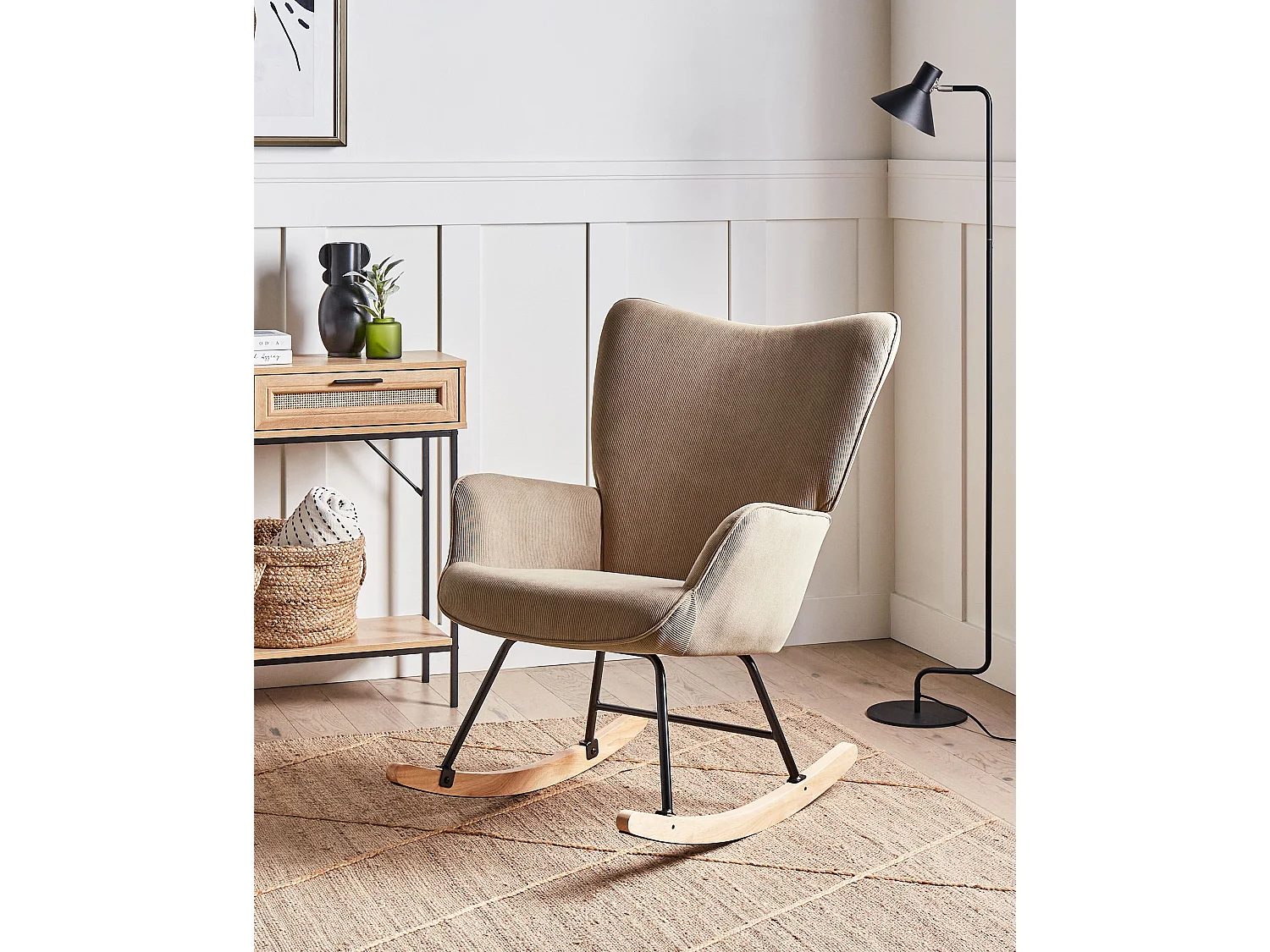 Schaukelsessel ARSET Cord Taupe