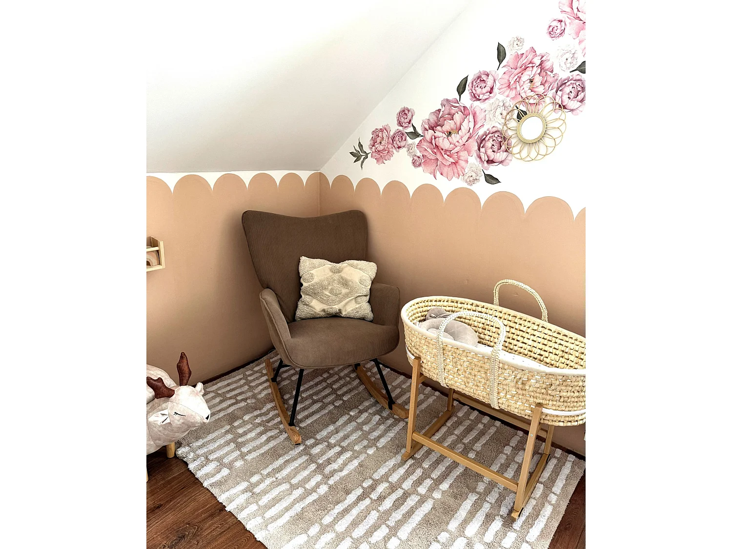 Rocking Chair ARSET Corduroy Taupe