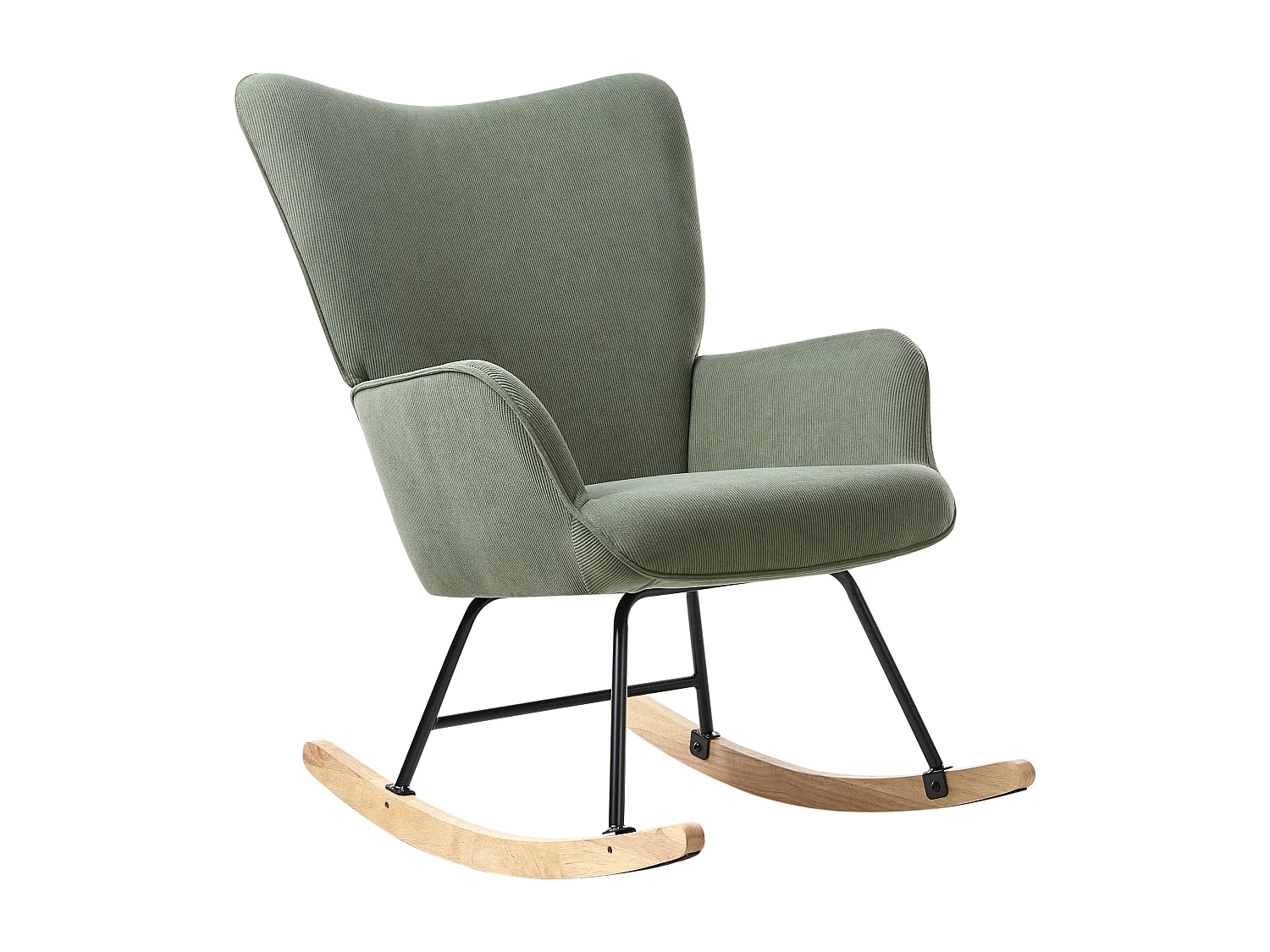 Fauteuil à bascule ARSET Velours côtelé Vert foncé