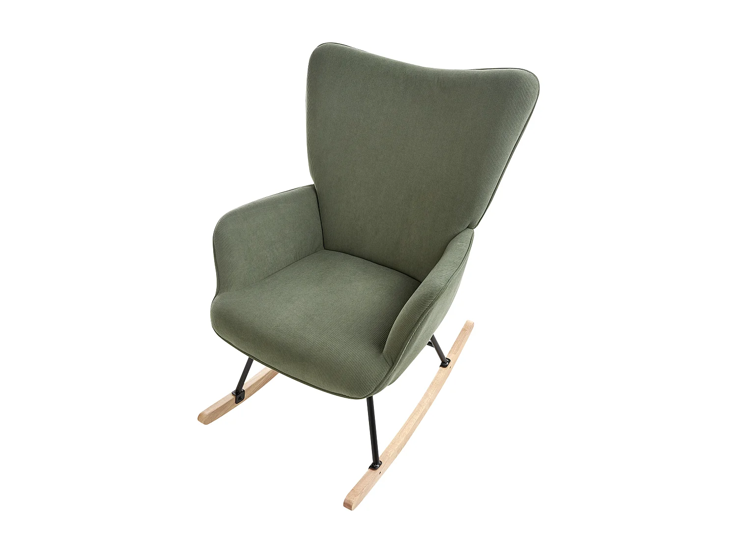 Fauteuil à bascule ARSET Velours côtelé Vert foncé