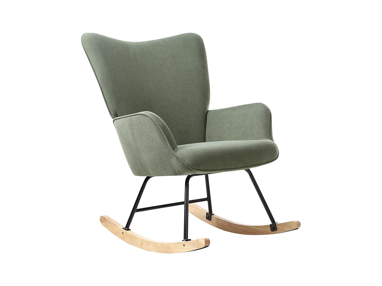 Fauteuil à bascule ARSET Velours côtelé Vert foncé