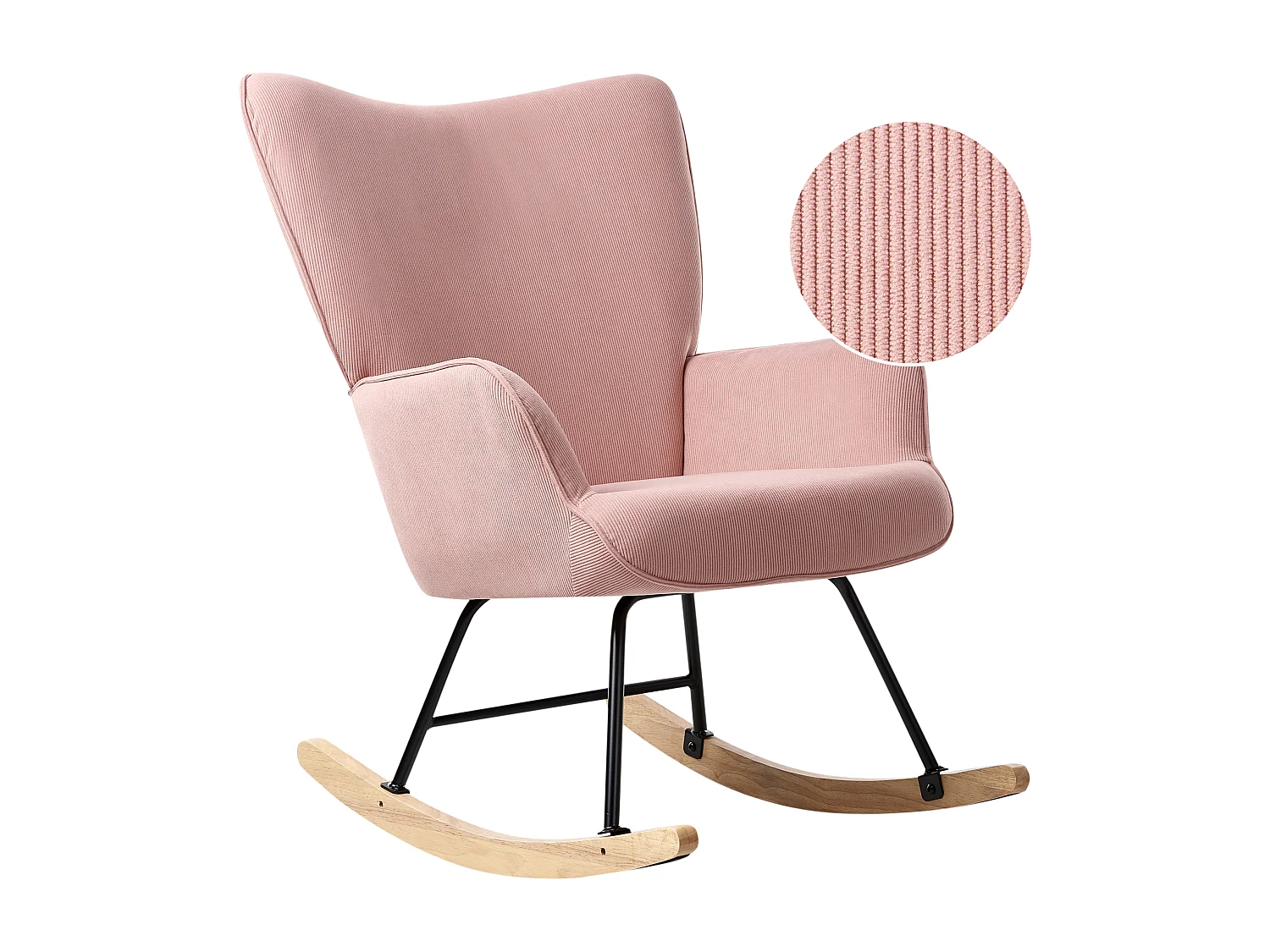 Schommelstoel ARSET Corduroy Roze