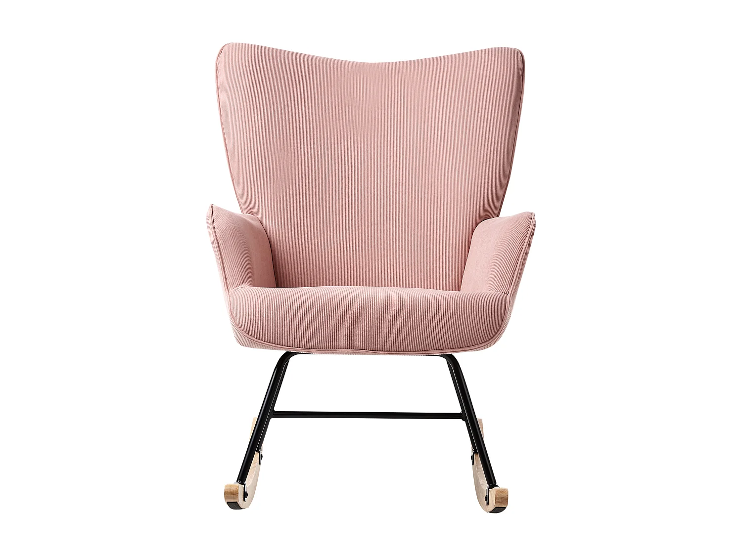 Fauteuil à bascule ARSET Velours côtelé Rose