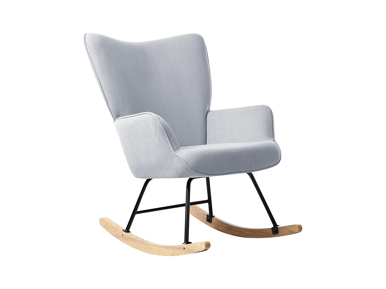 Fauteuil à bascule ARSET Velours côtelé Bleu clair