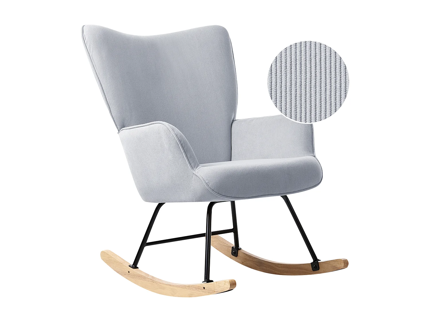 Schaukelsessel ARSET Cord Hellblau