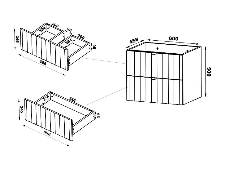 120cm dubbele wastafel met witte Lexa sokkel