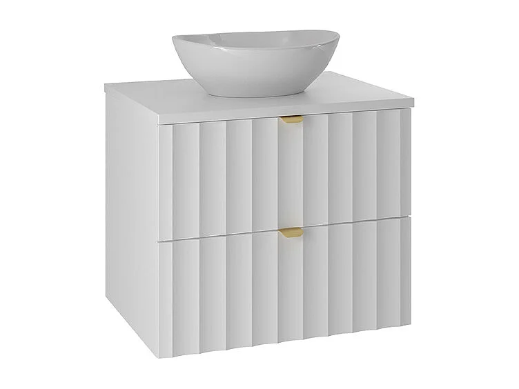 Ensemble meuble simple vasque 60cm et colonne Lexa Blanc