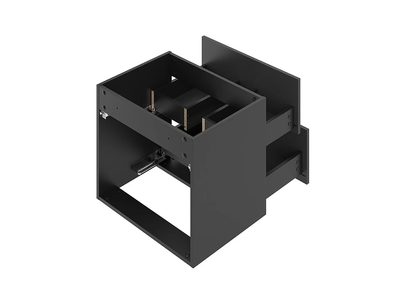 Set di mobili da bagno doppio lavabo Lexa nero 140cm