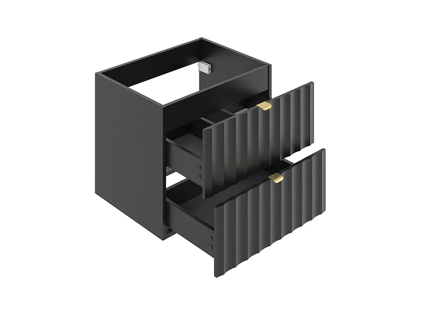 Set di mobili da bagno doppio lavabo Lexa nero 140cm