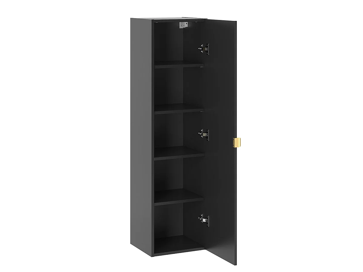 Ensemble meuble double vasque 140cm 2 niches et colonne Lexa Noir