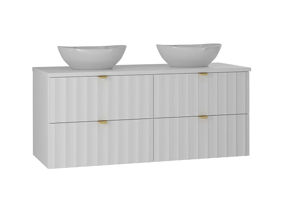 Meuble double vasque 120cm Lexa Blanc