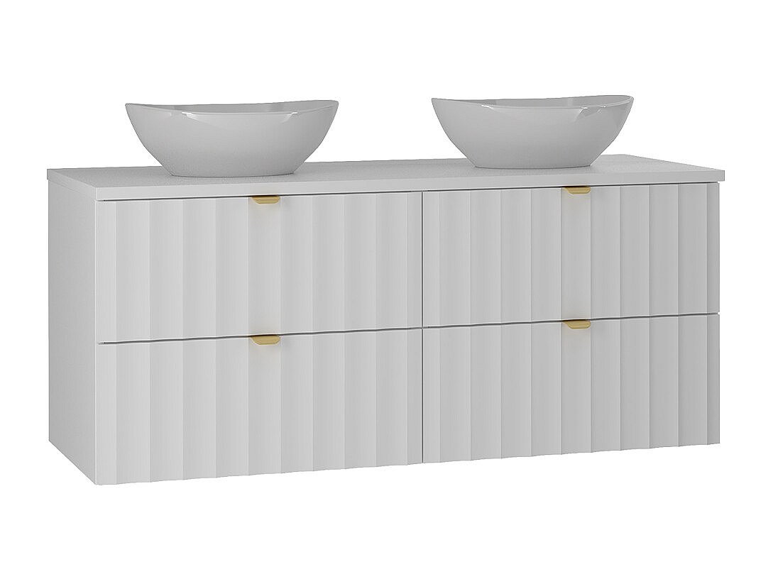 Meuble double vasque 120cm Lexa Blanc