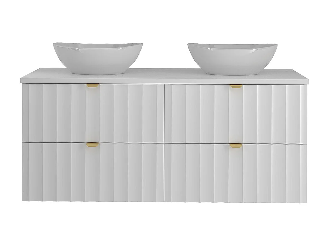 Doppelwaschtisch 120cm Lexa Weiß