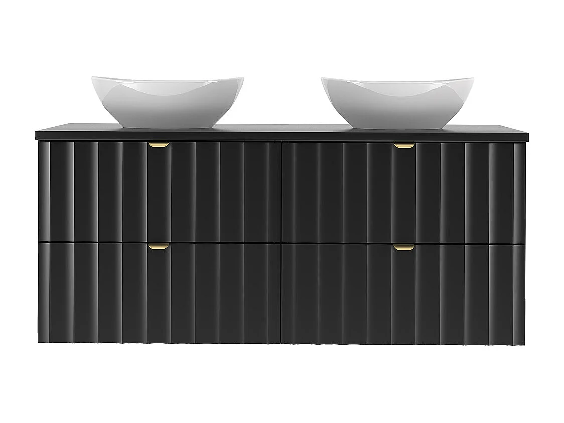 Mueble doble lavabo 120cm Lexa Negro