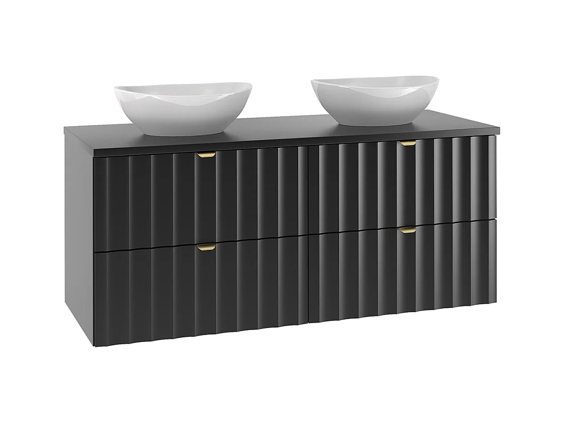Meuble double vasque 120cm Lexa Noir