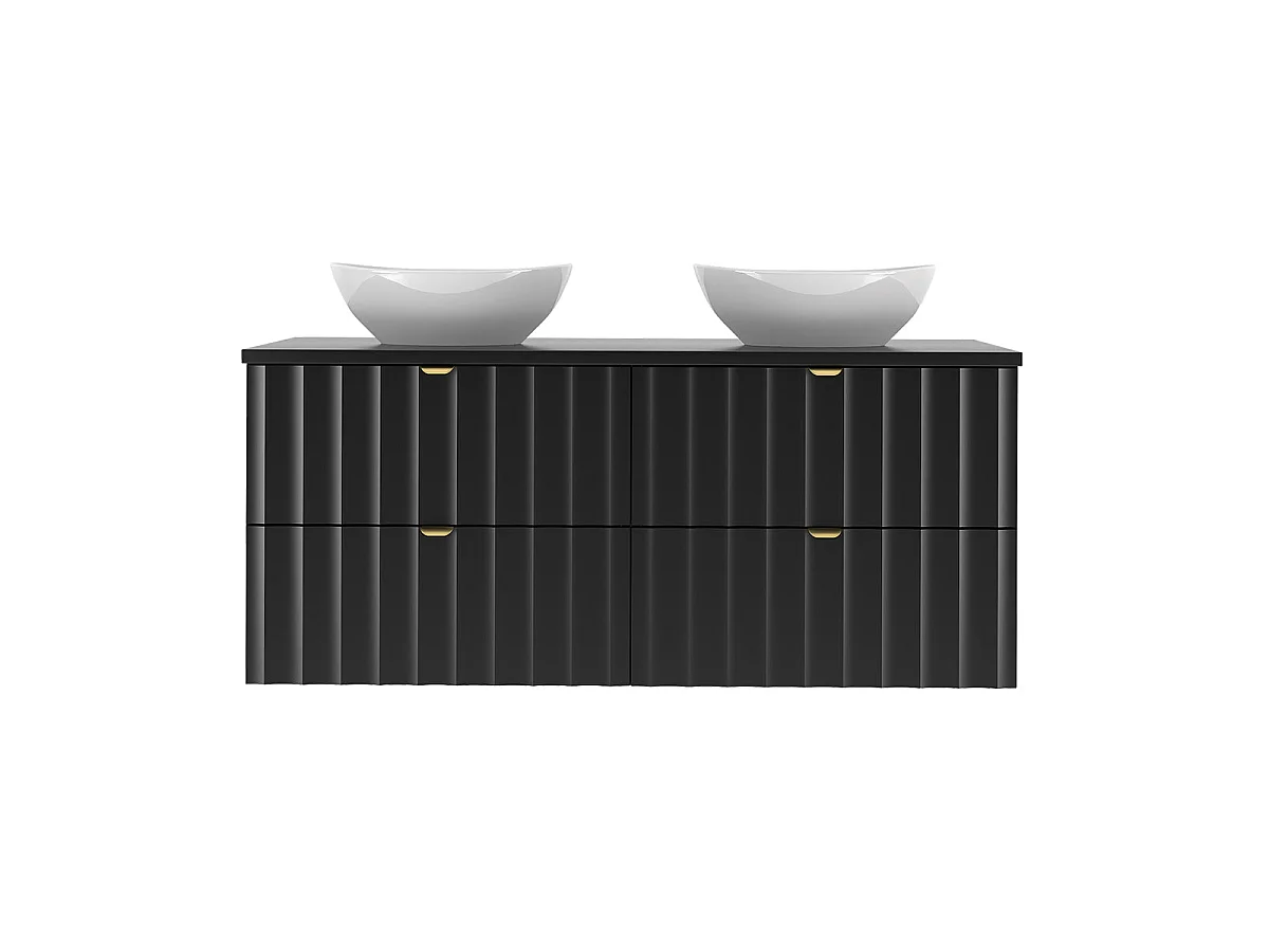 Meuble double vasque 120cm Lexa Noir