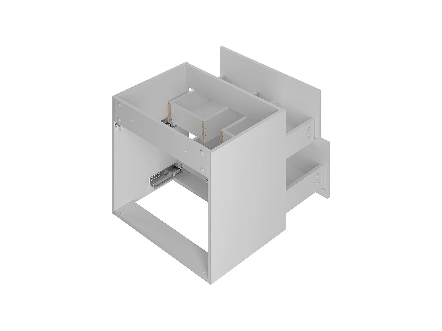 Mueble doble lavabo encastrado 120cm Lexa Blanco