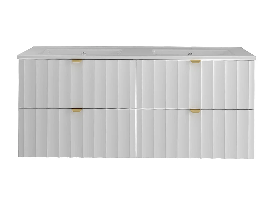 Dubbele wastafel 120cm Lexa Wit