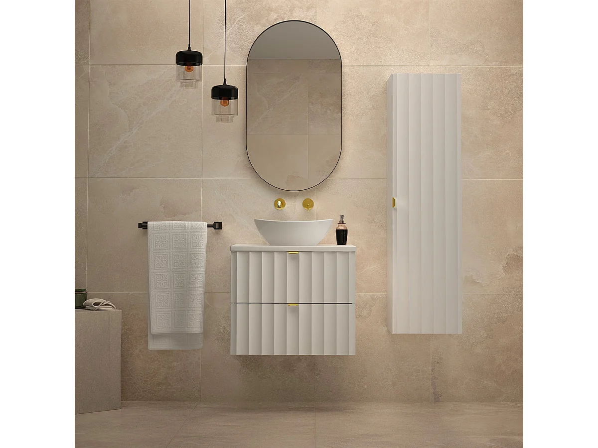 Mobile bagno con lavabo Lexa bianco 60cm