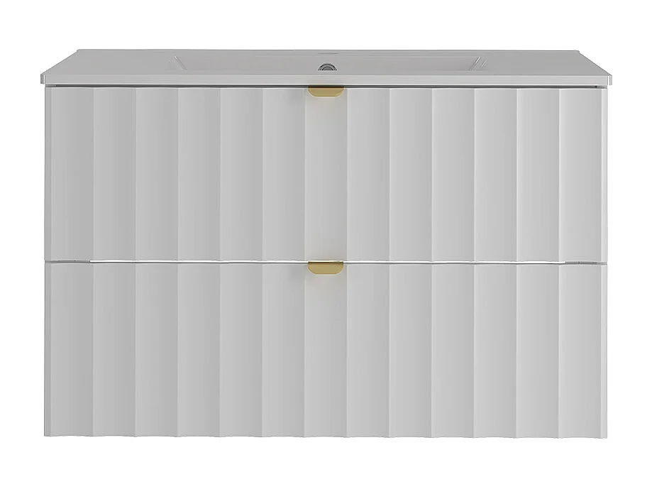 Einzelner Unterschrank mit Einbauwaschbecken 80cm Lexa Weiß