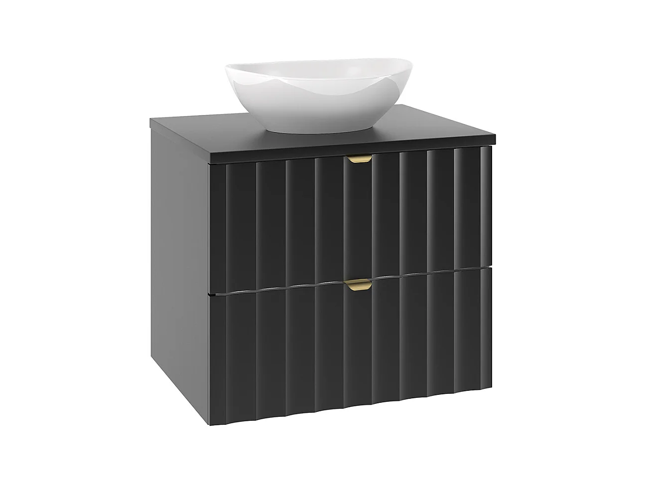 Meuble simple vasque 60cm Lexa Noir