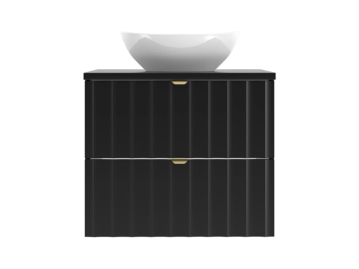 Meuble simple vasque 60cm Lexa Noir