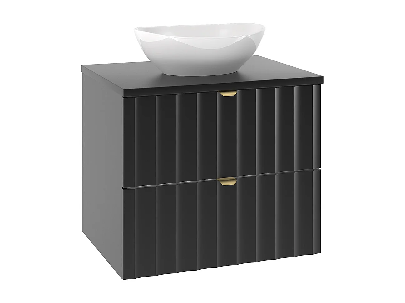 Lexa Black single vanity unit 60cm