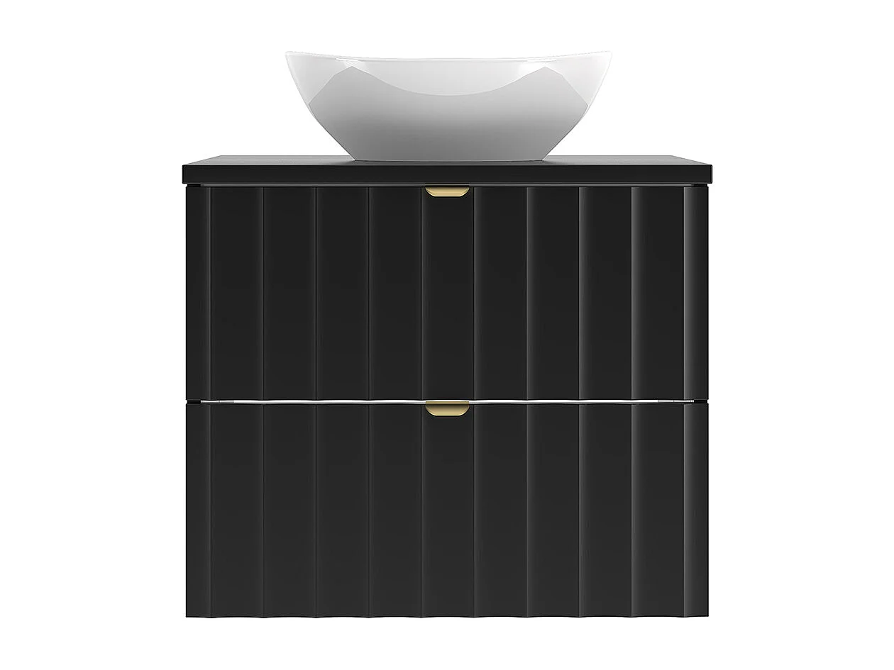 Lexa Black single vanity unit 60cm