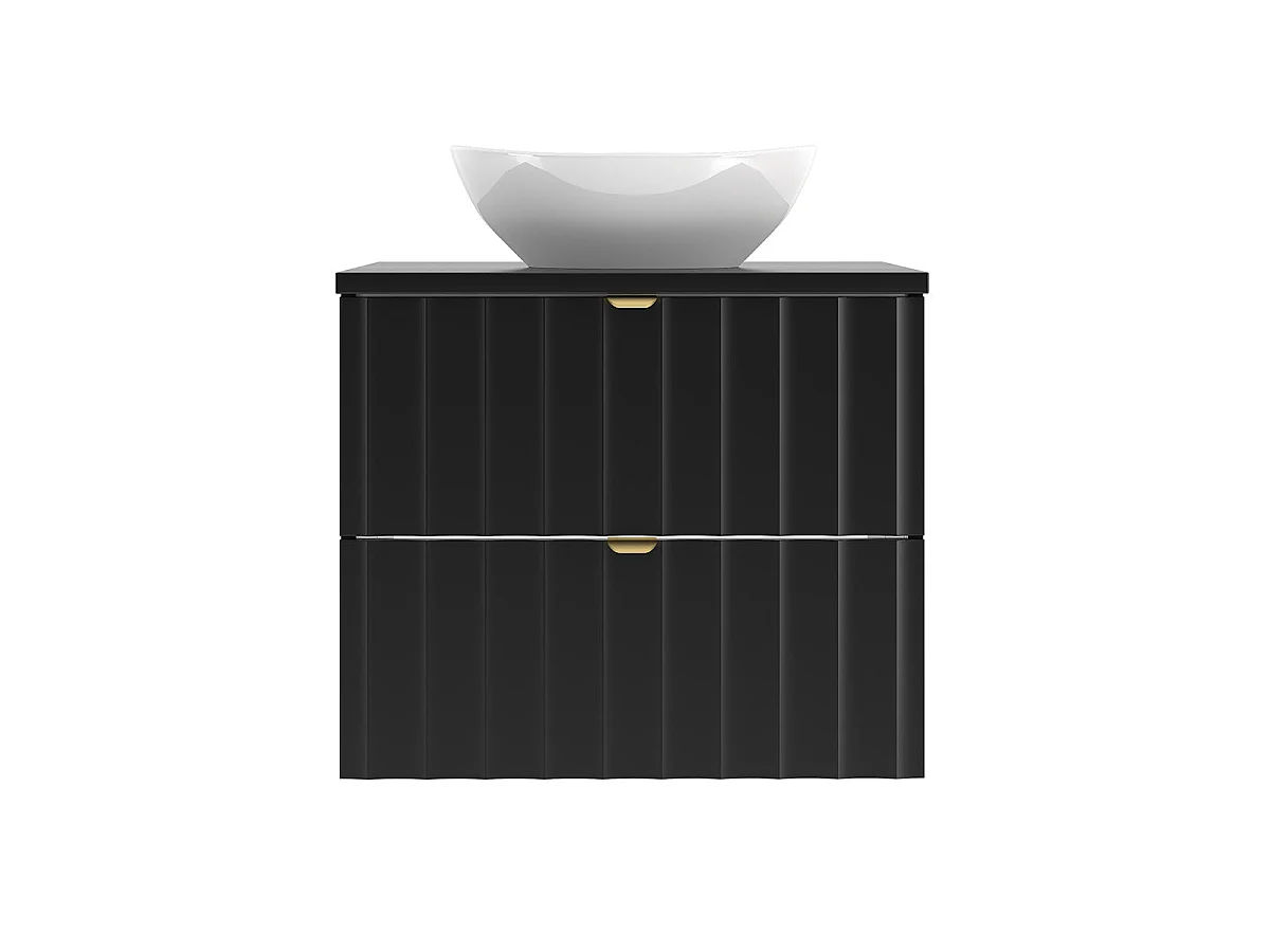 Meuble simple vasque 60cm Lexa Noir