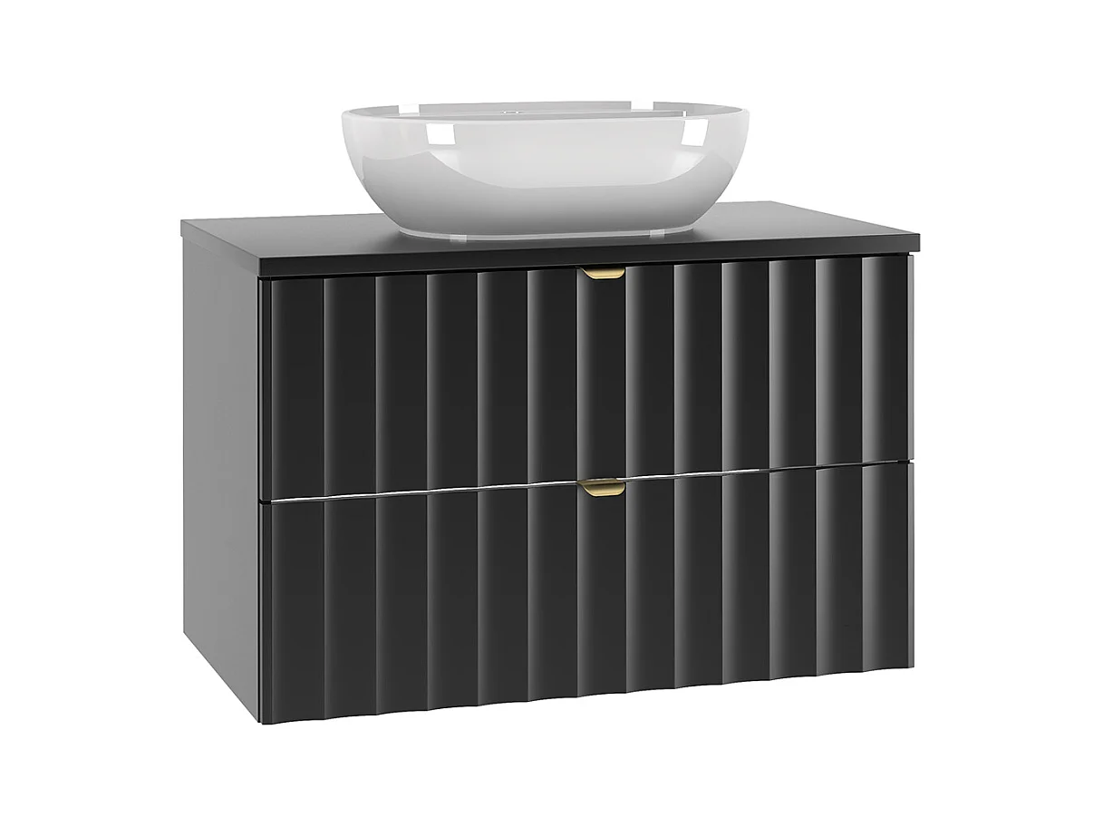 Meuble simple vasque 80cm Lexa Noir