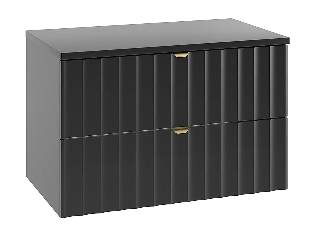 Undercounter cabinet 80cm Lexa vanity top Black