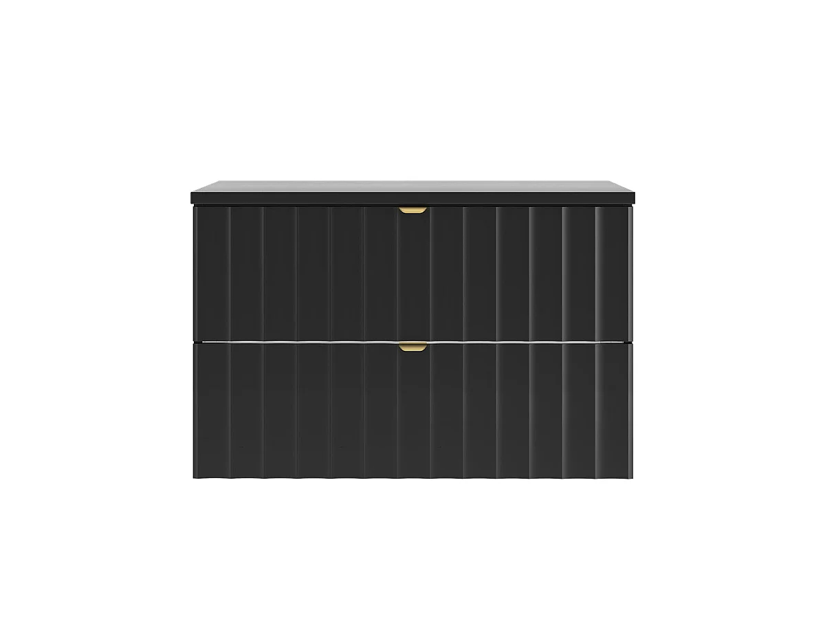 Undercounter cabinet 80cm Lexa vanity top Black