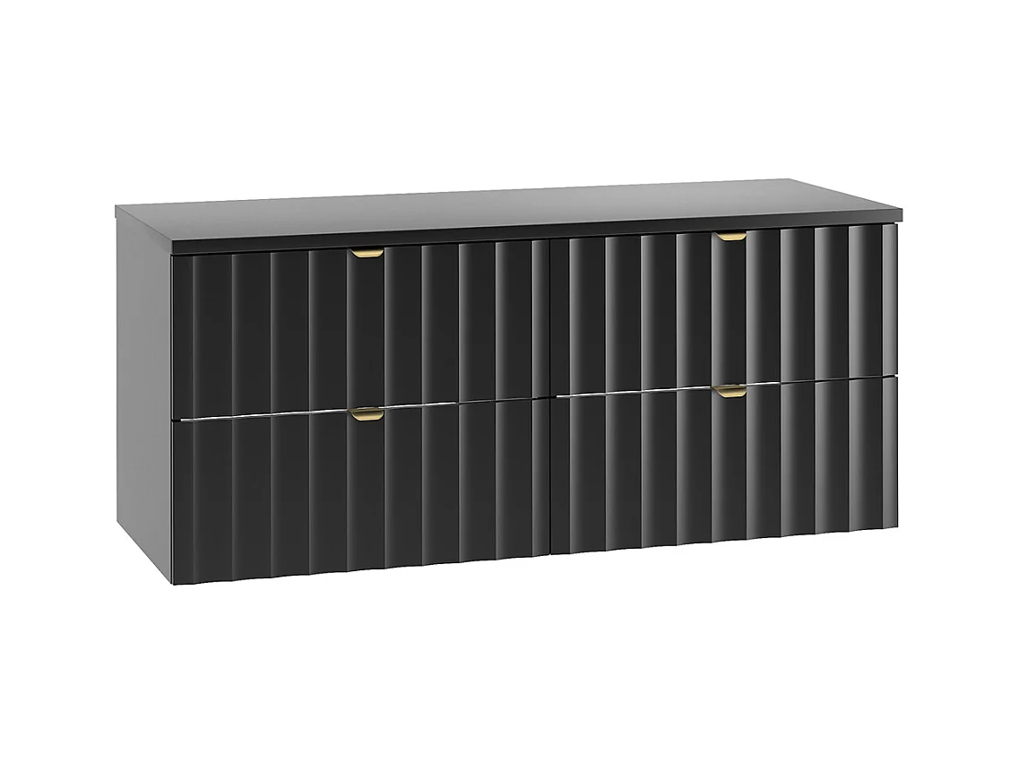 Meuble sous-vasque 120cm plan de toilette Lexa Noir