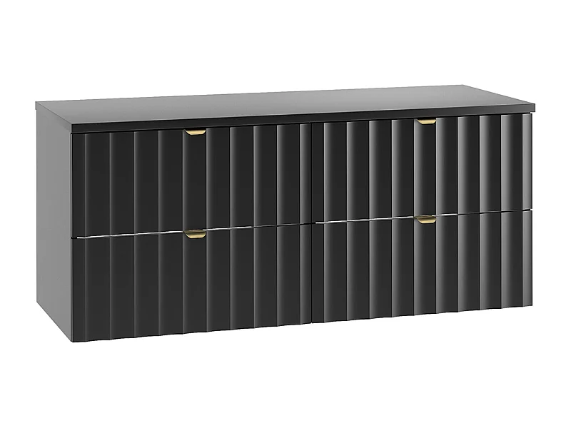 Waschtischunterschrank 120cm Waschtisch Lexa Schwarz