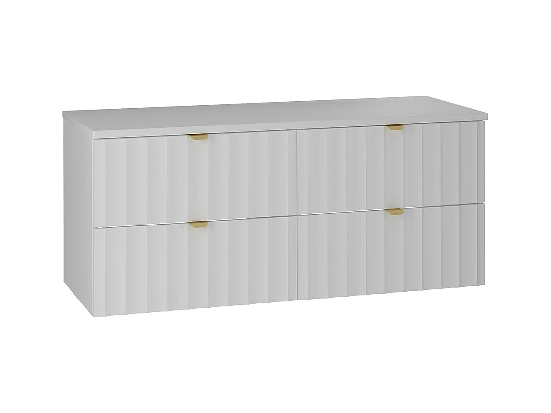 Meuble sous-vasque 120cm plan de toilette Lexa Blanc