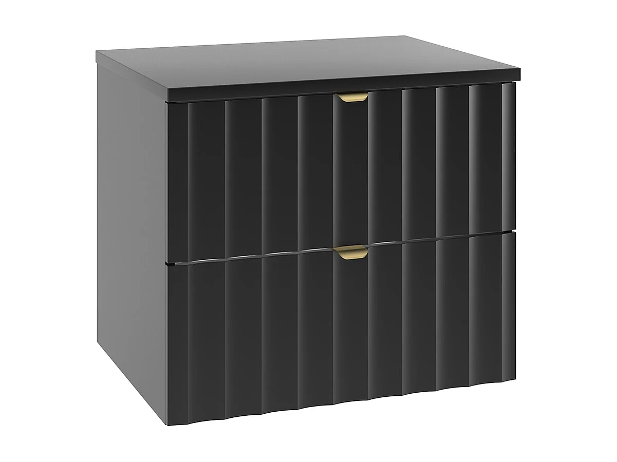 Undermount cabinet 60cm Lexa vanity top Black