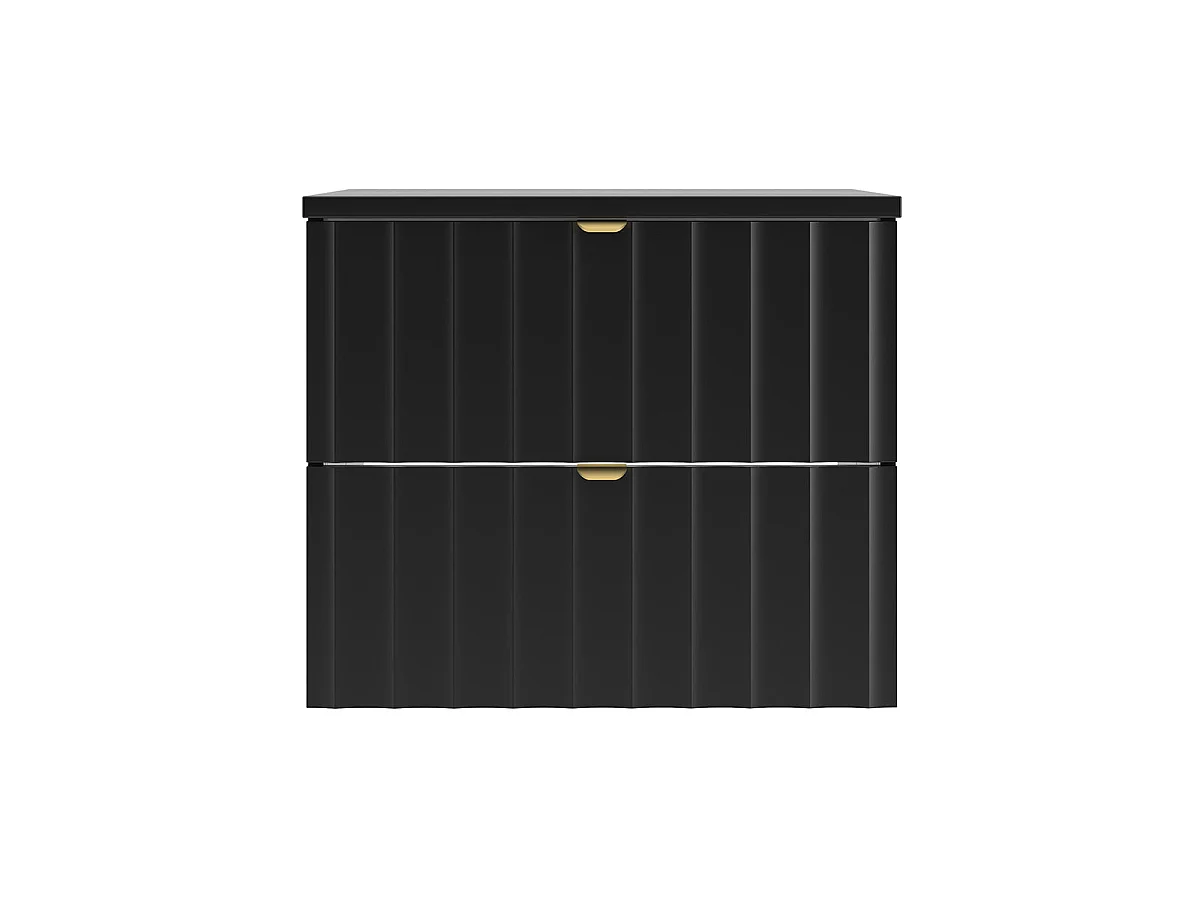 Undermount cabinet 60cm Lexa vanity top Black
