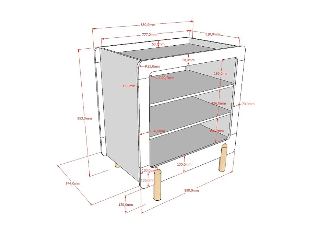 Chambre complète lit 60x120 table à langer et armoire 3 tiroirs Smile Blanc