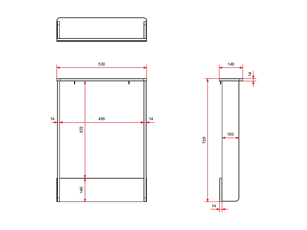 Pack - Lit Bébé, Armoire & Commode "Amori II" 60x120cm Blanc