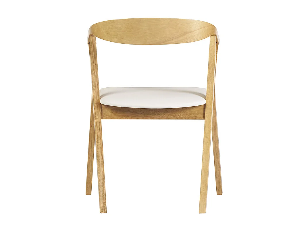 Sillas escandinavas diseño blanco y madera clara (juego de 2) BAHIA