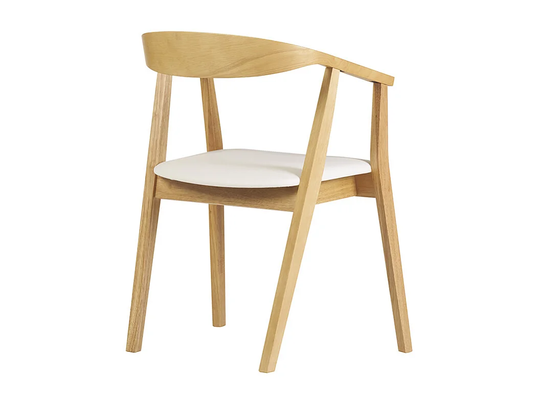 Sillas escandinavas diseño blanco y madera clara (juego de 2) BAHIA