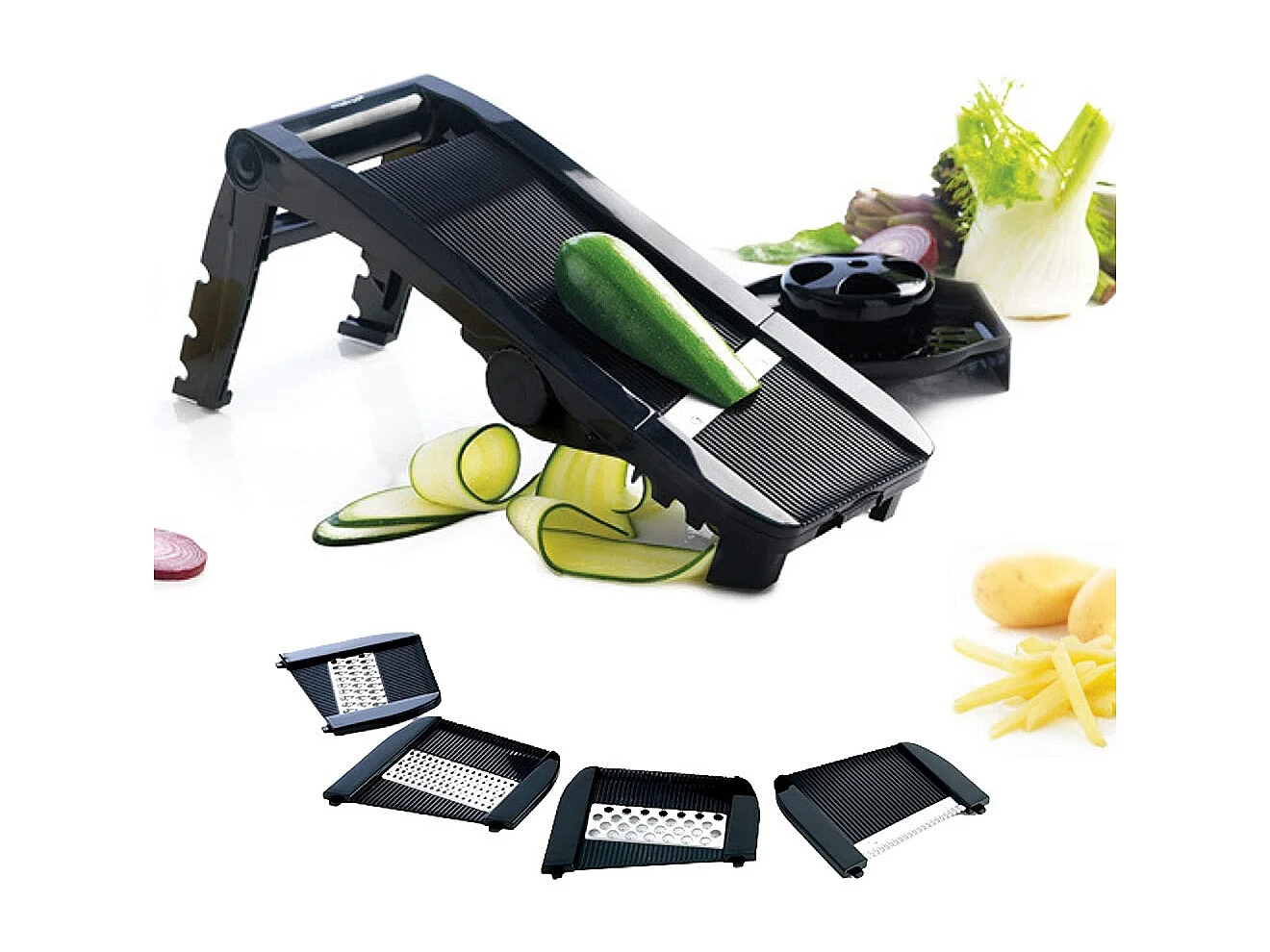 Mandoline multi-râpes noir