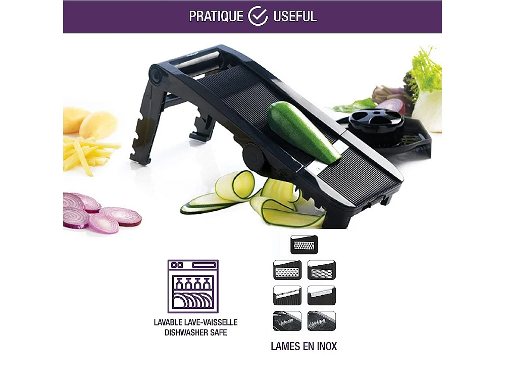 Mandoline multi-râpes noir