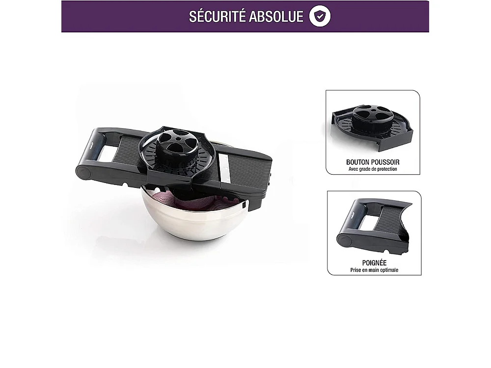 Mandoline multi-râpes noir