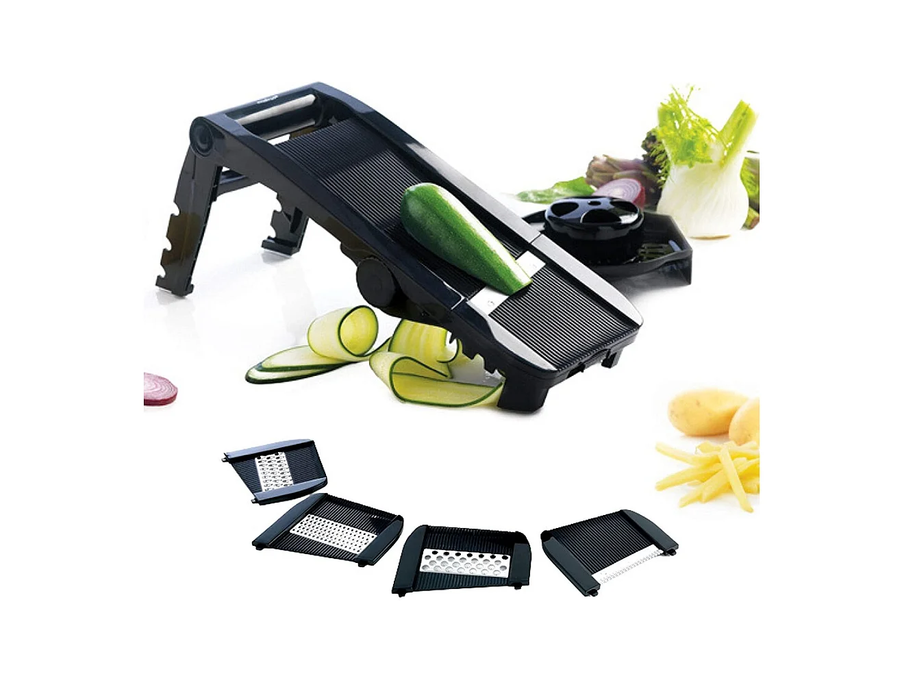 Mandoline multi-râpes noir