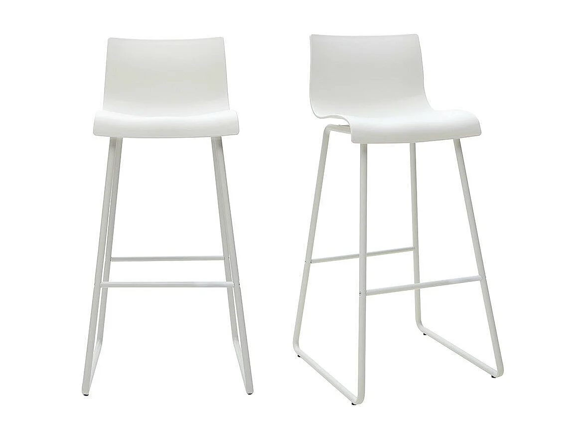 Design-Barhocker Weiß 76 cm (2er-Set) ONA